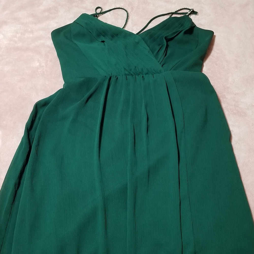 Floor length, double-beaded formal dress